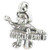 Bear at the North Pole sign sterling silver charm .925 bears charms