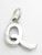 Script Letter Q Initial sterling silver charm .925 x 1 Letters charms