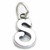 Script Letter S Initial sterling silver charm .925 Letters charms