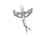 Fairy sterling silver charm pendant .925 x 1 fairies charms pendants C1