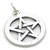 Pentacle sterling silver charm pendant .925 pentagram pentangle