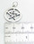 Pentacle sterling silver charm pendant .925 x 1 pentagram pentangle detail