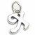 Script Letter X Initial sterling silver charm .925 x 1 Letters charms