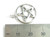 Pentacle sterling silver charm .925 x 1 pentangle pentagram pendants side view