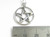 Pentacle sterling silver charm .925 x 1 pentangle pentagram pendants detail