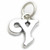 Script Letter Y Initial sterling silver charm .925 Letters charms