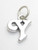 Script Letter Y Initial sterling silver charm .925 x 1 Letters charms additional view