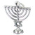Menorah sterling silver charm .925 x 1 Candelabra Jewish charms