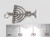 Menorah sterling silver charm .925 x 1 Candelabra Jewish charms detail