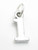 Number 1 One sterling silver charm .925 x 1 Numbers charms pendants A1 additional view