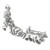 Dog Sled sterling silver charm .925 Sledges Sledge Dogs Sleds charms