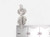 Scales of Justice sterling silver charm .925 Weighing Scale charms side view