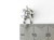 Sitting dog sterling silver charm .925 x 1 Dogs charms side view