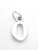 Number 0 Zero sterling silver charm .925 x 1 Numbers charms pendants A1 additional view