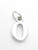 Number 0 Zero sterling silver charm .925 Numbers charms pendants A1 additional view