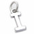Roman Numeral Number 1 sterling silver charm .925 I Numerals charms