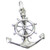 Anchor with Ships wheel sterling silver charm .925 Anchors charms
