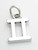 Roman Numeral Number 2 sterling silver charm .925 x 1 II Numerals charms
