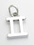 Roman Numeral Number 2 sterling silver charm .925 II Numerals charms additional view