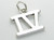 Roman Numeral Number 4 sterling silver charm .925 IV Numerals charms additional view