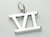 Roman Numeral Number 6 sterling silver charm .925 x 1 VI Numerals charms additional view