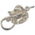Manta Ray sterling silver charm .925 Mantas Rays charms side view