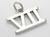 Roman Numeral Number 7 sterling silver charm .925 VII Numerals charms additional view