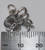 Hermit Crab sterling silver charm .925 Crabs in shells charms side view