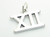Roman Numeral Number 12 sterling silver charm .925 x1 XII Numerals charms additional view