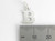 Letter B Initial sterling silver charm .925 Letters charms Style 6 side view