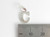Letter C Initial sterling silver charm .925 x 1 Letters charms Style 6 side view