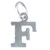 Letter F Initial sterling silver charm .925 Letters charms Style 6