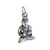 Buddha sterling silver charm .925 x 1 Religious Buddhism charms additional view