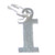 Letter I Initial sterling silver charm .925 Letters charms Style 6
