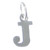 Letter J Initial sterling silver charm .925 x 1 Letters charms Style 6