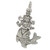 Hindu God sterling silver charm Fish god in mouth .925 x 1 Holy charms