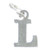 Letter L Initial sterling silver charm .925 x 1 Letters charms Style 6