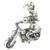 Moose on Motorbike sterling silver charm .925 Motorcycle charms