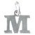 Letter M Initial sterling silver charm .925 Letters charms Style 6