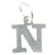 Letter N Initial sterling silver charm .925 Letters charms Style 6