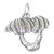 Palm Trees sterling silver 2D charm .925 Palms Tree charms
