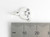 Letter Q Initial sterling silver charm .925 Letters charms Style 6 detail