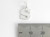 Letter S Initial sterling silver charm .925 Letters charms Style 6 side view