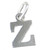 Letter Z Initial sterling silver charm .925 Letters charms Style 6