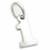 Number 1 One sterling silver charm .925 x 1 Numbers charms Style 6