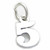 Number 5 Five sterling silver charm .925 x 1 Numbers charms Style 6