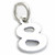 Number 8 Eight sterling silver charm .925 Numbers charms Style 6