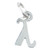 Lambda sterling silver charm .925 x 1 Greek Letter Letters