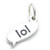 LOL Laugh Out Loud text chat sterling silver charm .925 x 1 SMS charms