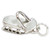 Sledge Toboggan sterling silver charm .925 Snow and Sledges charms